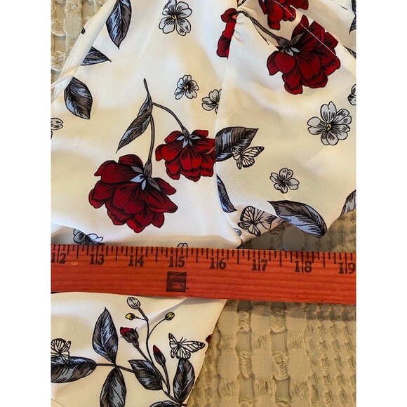 Candies Dress Womens Size Small  Smocked High Low Flowy Chic  Flutter Sleeve - Picture 10 of 12